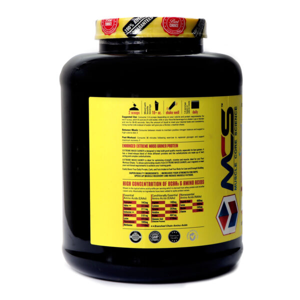 MCS EXTREME MASS GAINER 3KG - Image 2
