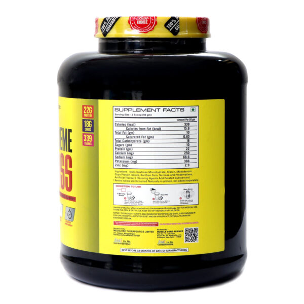 MCS EXTREME MASS GAINER 3KG - Image 3